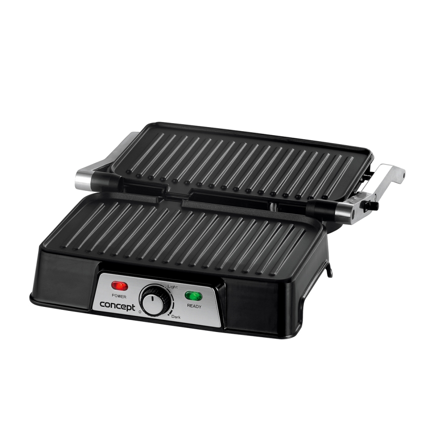 Concept ge2005 - Kontaktgrill 1500W/230V rustfri/sort