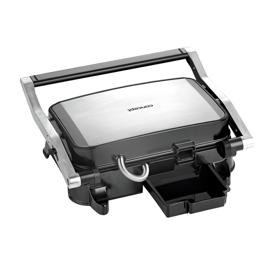 Concept ge2005 - Kontaktgrill 1500W/230V rustfri/sort