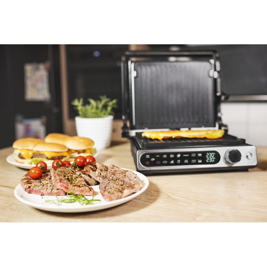 Concept ge3500 - Kontaktgrill med temperaturføler 2000W/230V sort