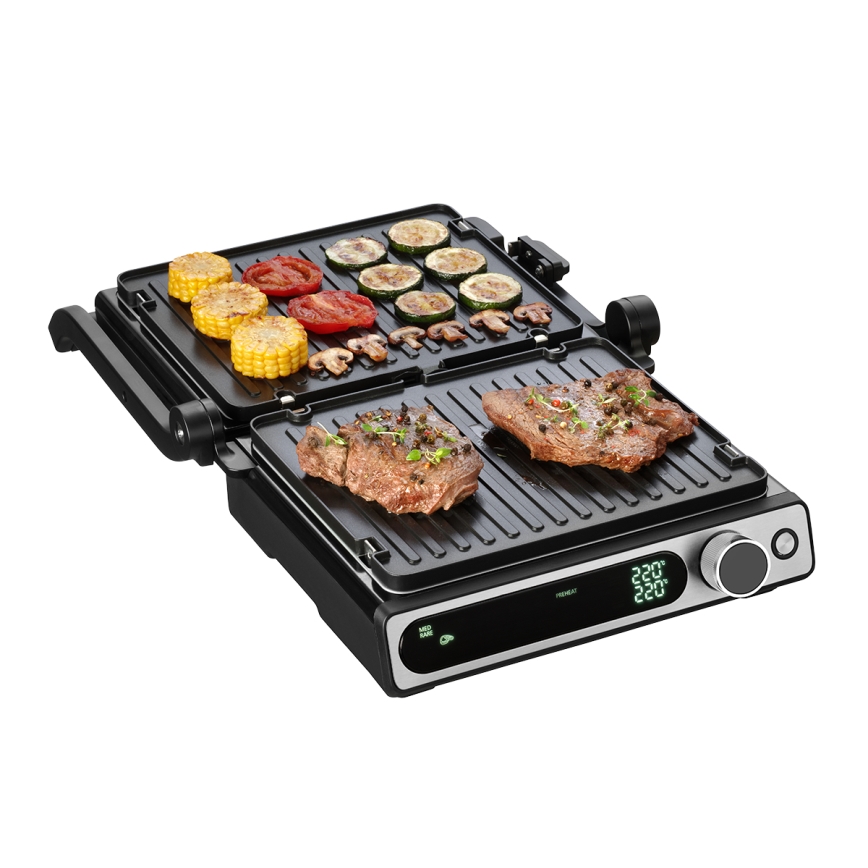 Concept ge3500 - Kontaktgrill med temperaturføler 2000W/230V sort