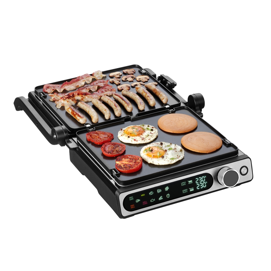 Concept ge3500 - Kontaktgrill med temperaturføler 2000W/230V sort
