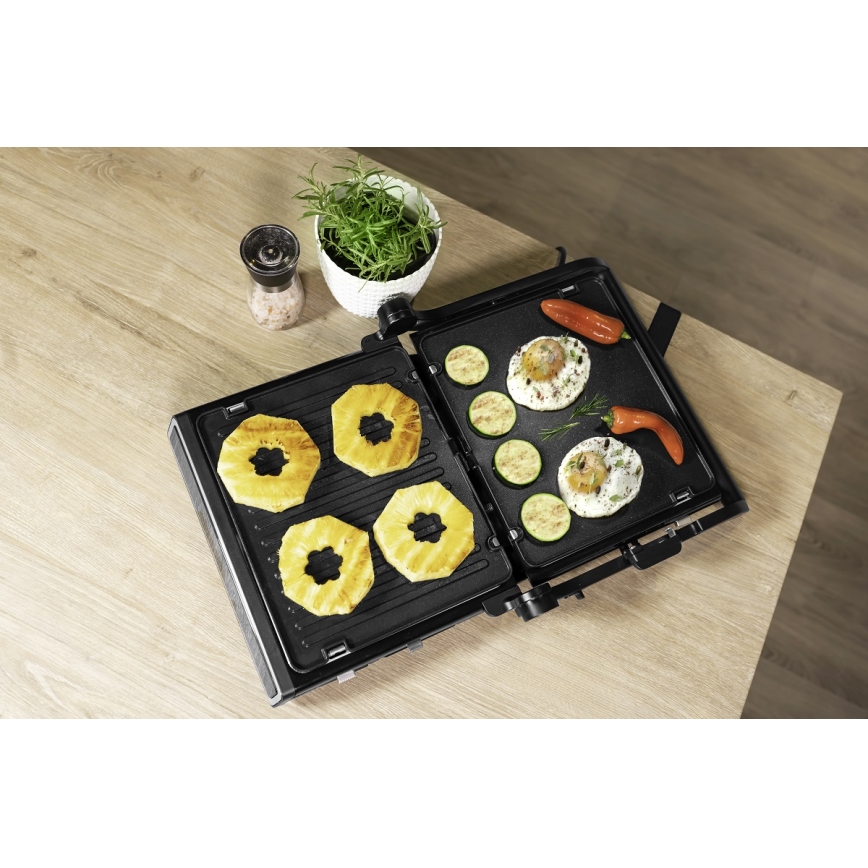 Concept ge3550 - Kontaktgrill med temperaturføler 2000W/230V sort