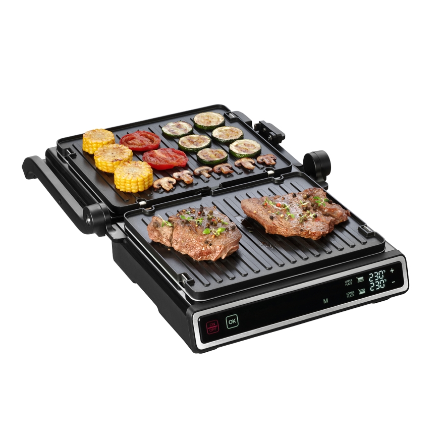 Concept ge3550 - Kontaktgrill med temperaturføler 2000W/230V sort