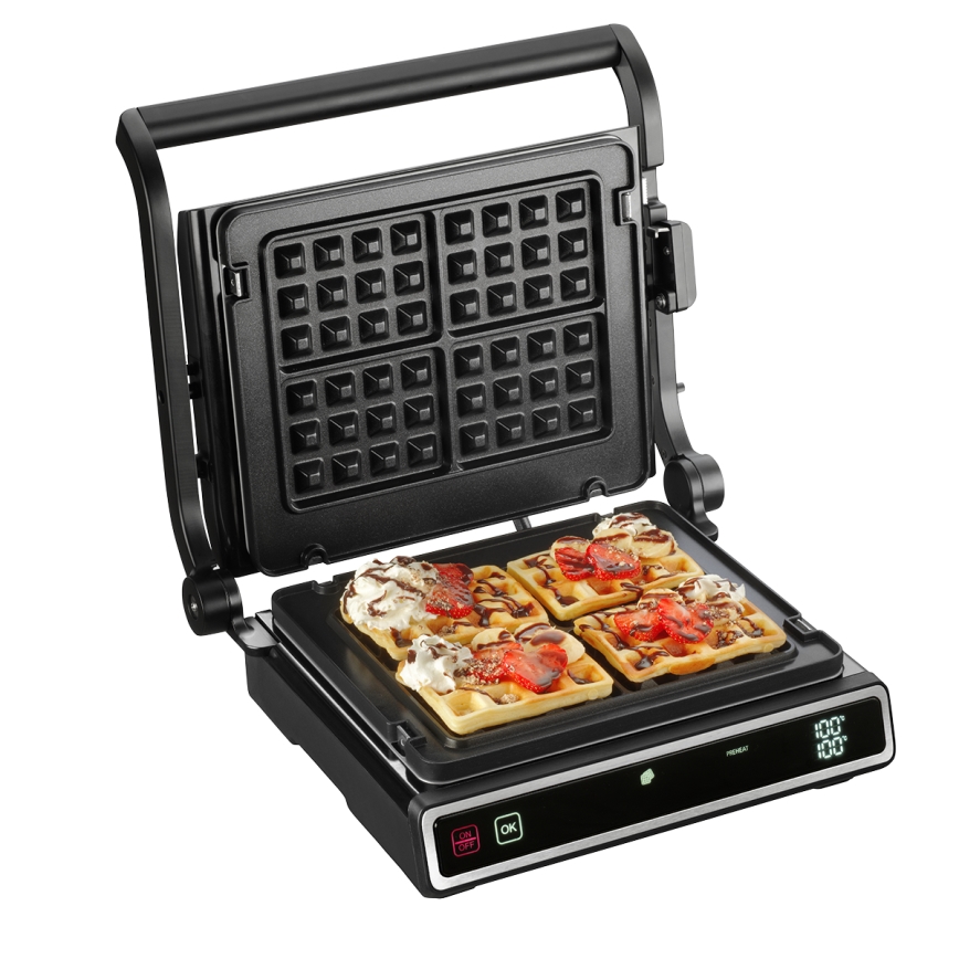 Concept ge3550 - Kontaktgrill med temperaturføler 2000W/230V sort