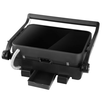 Concept ge3600 - Kontaktgrill med temperaturføler GLASS 2000W/230V sort