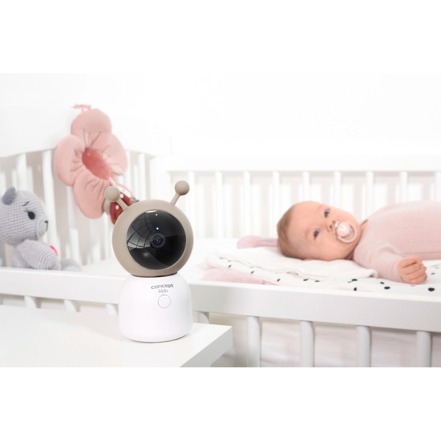 Concept KD4000 - Smart babymonitor med bevægelsessensor SMART KIDO 4,5W/230V Wi-Fi beige