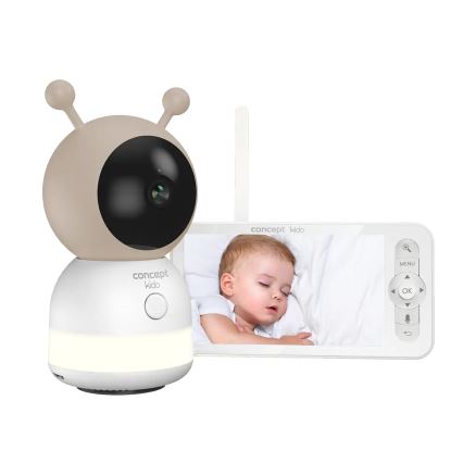Concept KD4010 - Smart babyalarm med monitor og bevægelsessensor SMART KIDO 4,5W/230V Wi-Fi beige