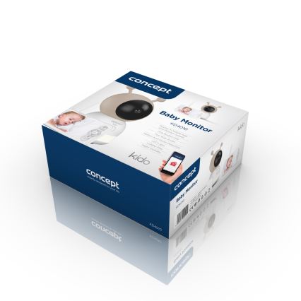 Concept KD4010 - Smart babyalarm med monitor og bevægelsessensor SMART KIDO 4,5W/230V Wi-Fi beige