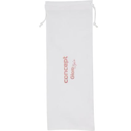 Concept KK2125 - Konisk krøllejern til hår GLAM STYLE 42W/230V hvid/roseguld