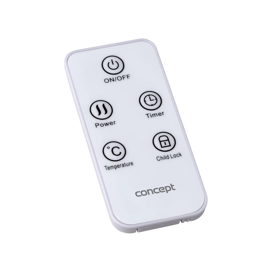 Concept KS4000 - Elektrisk direktevarmer/konvektor 1000/2000W IP24 hvid + fjernbetjening