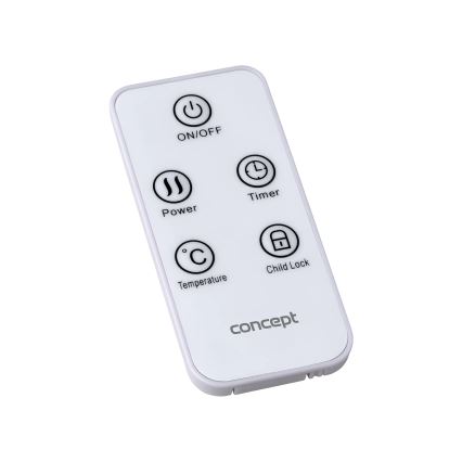 Concept KS4010 - Elektrisk varmeovn/konvektor 1000/2000W IP24 sort + fjernbetjening