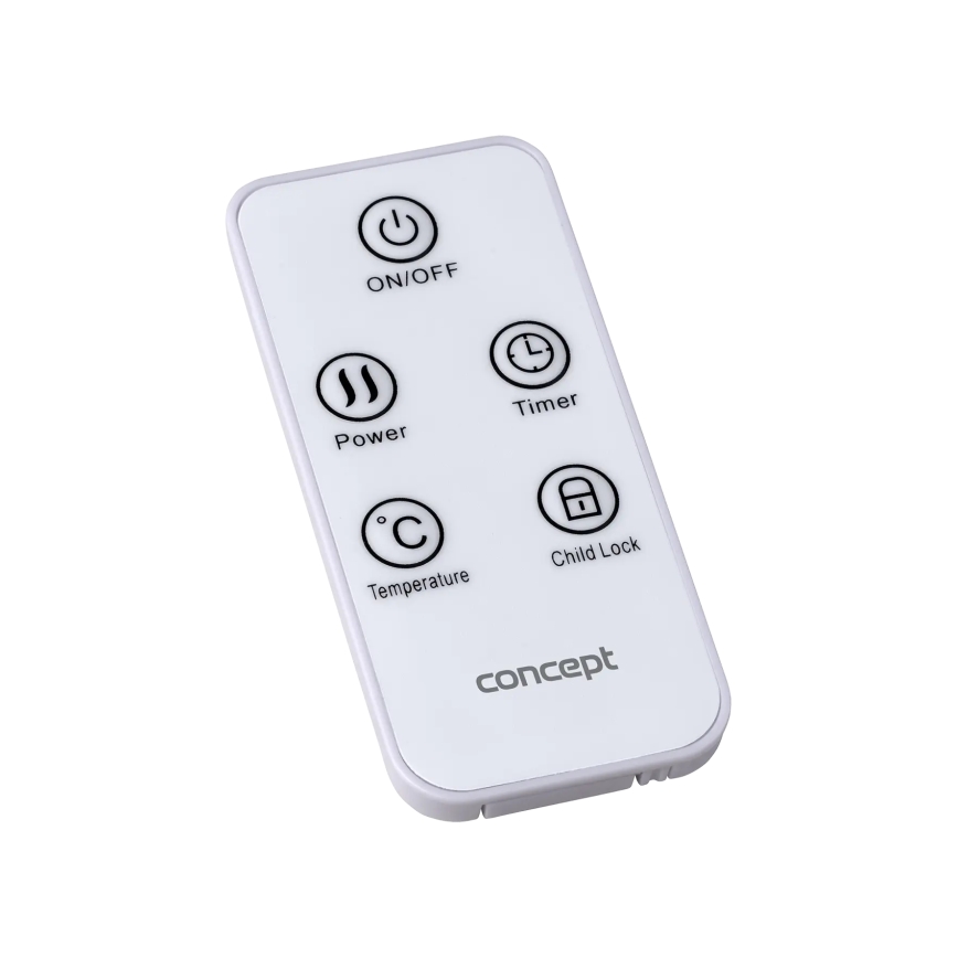 Concept KS4010 - Elektrisk varmeovn/konvektor 1000/2000W IP24 sort + fjernbetjening