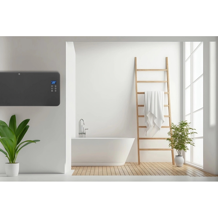 Concept KS4100 - Smart elektrisk konvektor/varmeovn 1000/2000W Wi-Fi IP24 grå