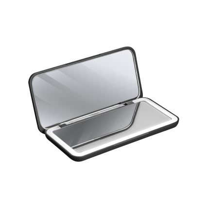 Concept KZ2020 - LED kosmetisk lommespejl PERFECT SKIN LED/1,5W/5V 4500-5500K 300 mAh sort