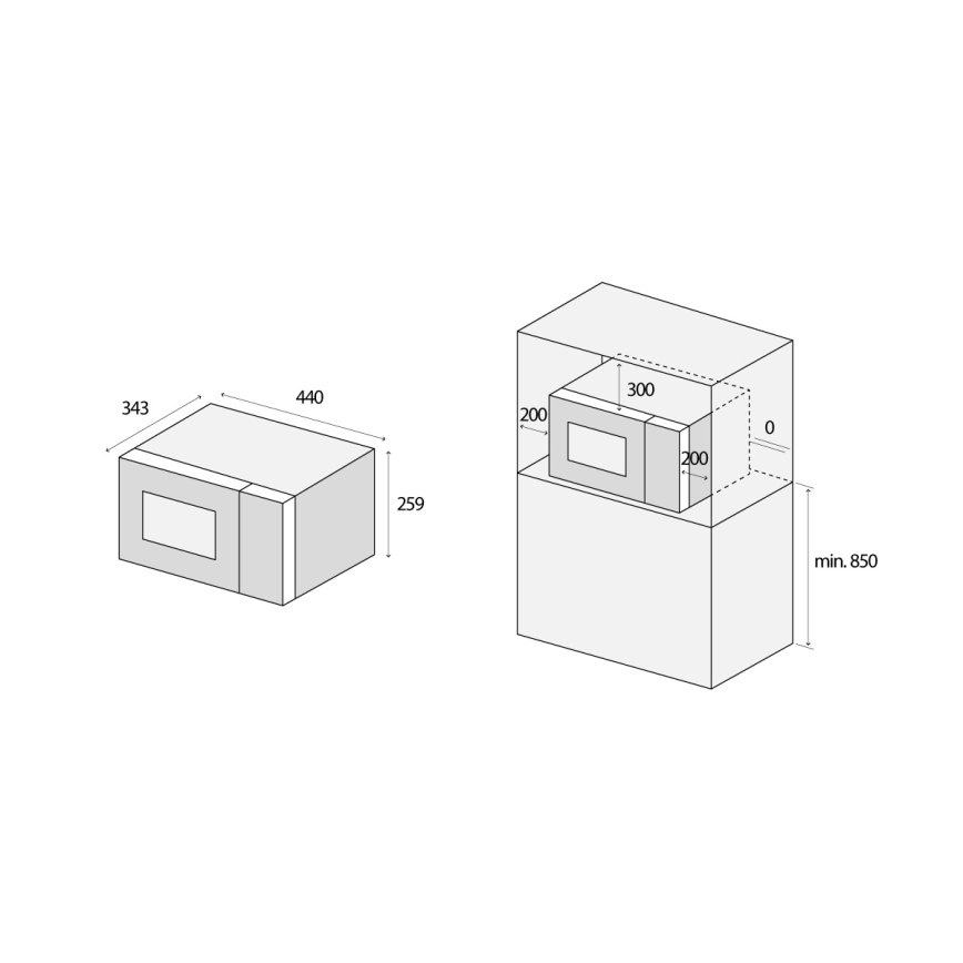 Concept MT2020WH - Mikroovn 700W/230V 20 l hvid