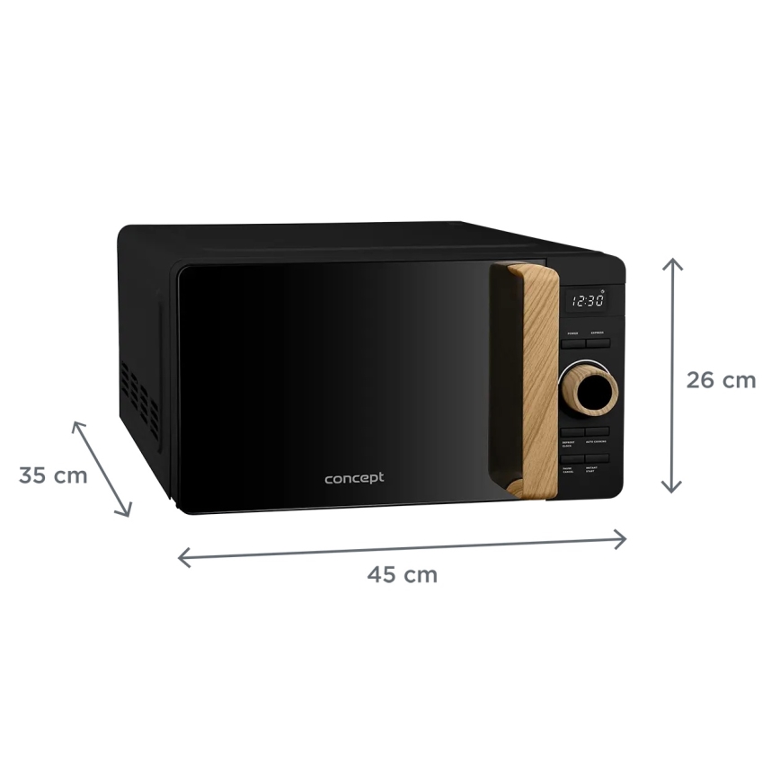 Concept MT3520bc - Mikrobølgeovn 800W/230V 20 l sort
