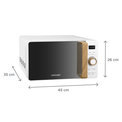 Concept MT4420wh - Mikrobølgeovn 800W/230V 20 l hvid