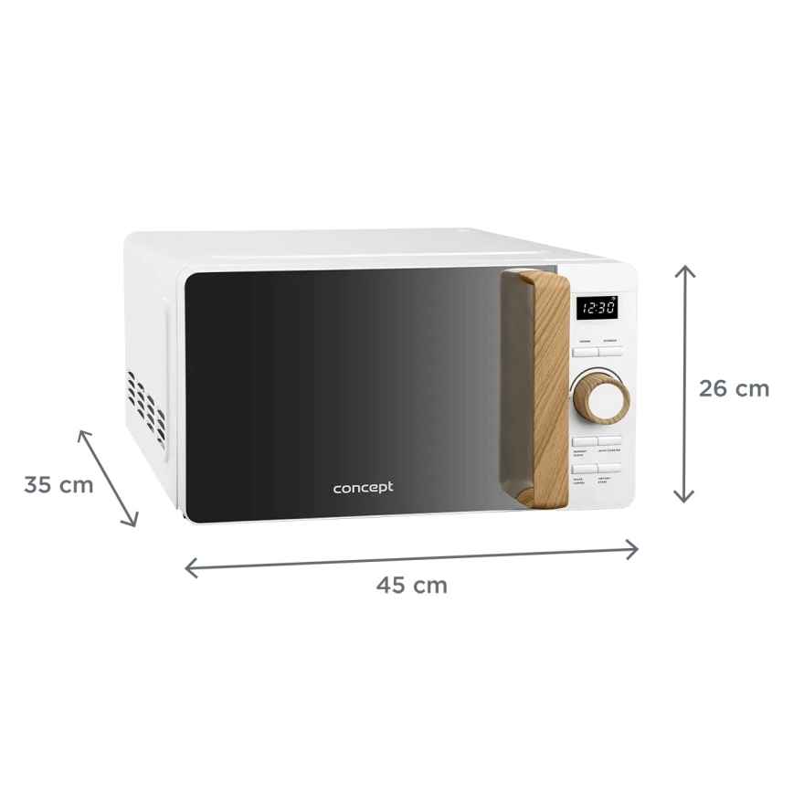 Concept MT4420wh - Mikrobølgeovn 800W/230V 20 l hvid