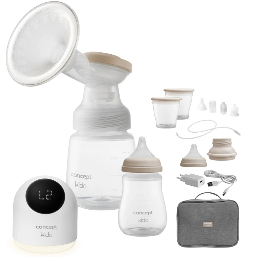 Concept OM4000 - 2-i-1 elektrisk brystpumpe KIDO, hvid