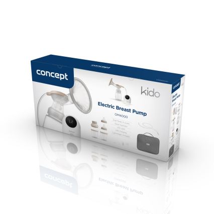 Concept OM4000 - 2-i-1 elektrisk brystpumpe KIDO, hvid