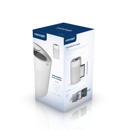 Concept OV1200 - Affugter og luftrenser PERFECT AIR 1 l 45W/230V hvid