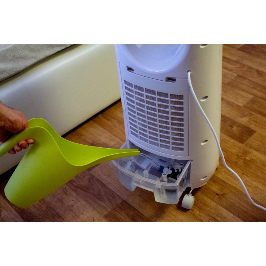 Concept OV5220 - Multifunktionel bærbar luftkøler 4-i-1 5 l 80 W/230 V hvid + fjernbetjening