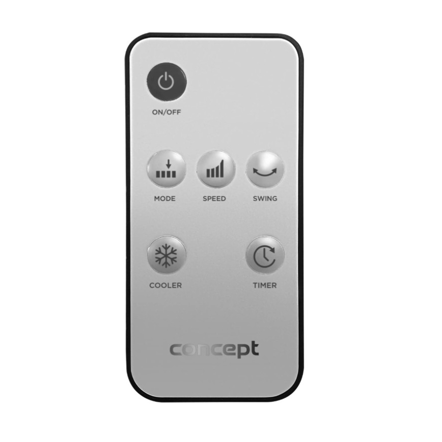 Concept OV5230 - Bærbar 2-i-1 luftkøler 6 l 80 W/230 V hvid + fjernbetjening