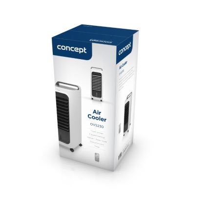 Concept OV5230 - Bærbar 2-i-1 luftkøler 6 l 80 W/230 V hvid + fjernbetjening
