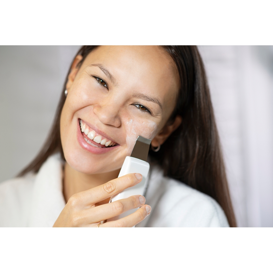 Concept PO2030 - Hudskrubber m. ultralyd (spatel) PERFECT SKIN 2,5W/5V USB 600 mAh hvid