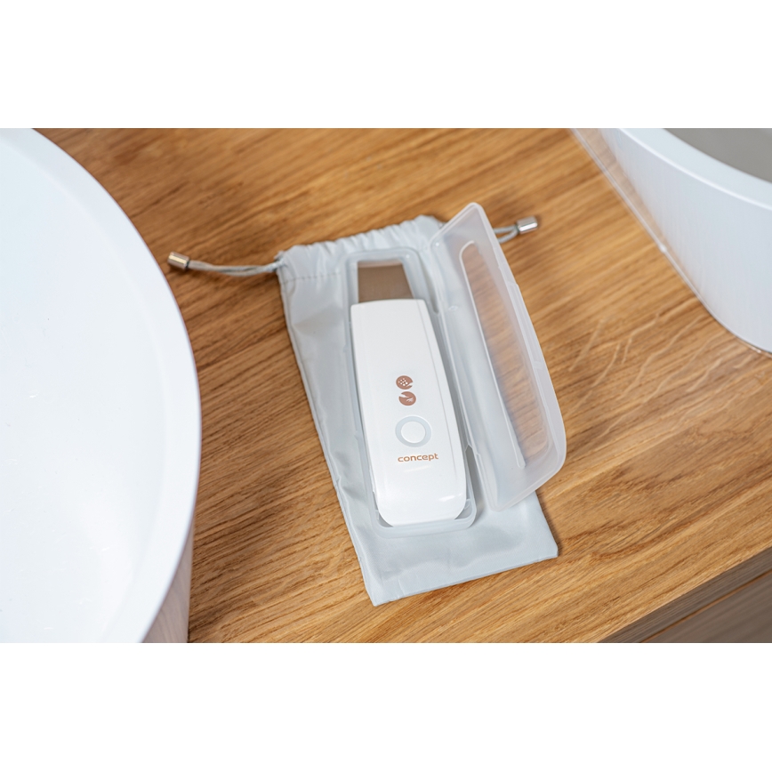 Concept PO2030 - Hudskrubber m. ultralyd (spatel) PERFECT SKIN 2,5W/5V USB 600 mAh hvid