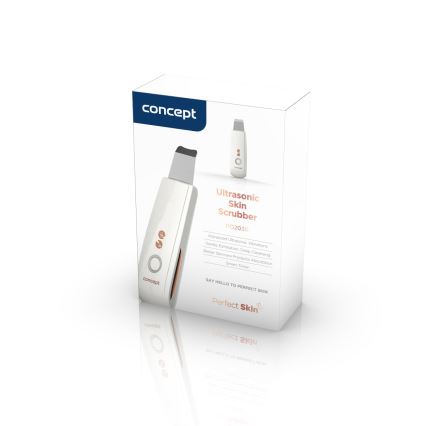 Concept PO2030 - Hudskrubber m. ultralyd (spatel) PERFECT SKIN 2,5W/5V USB 600 mAh hvid