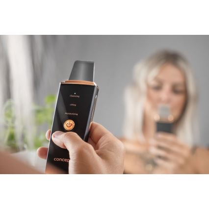 Concept PO2060 - Hudskrubber m. ultralyd (spatel) PERFECT SKIN 3,5W/5V USB 500 mAh IPX6 sort