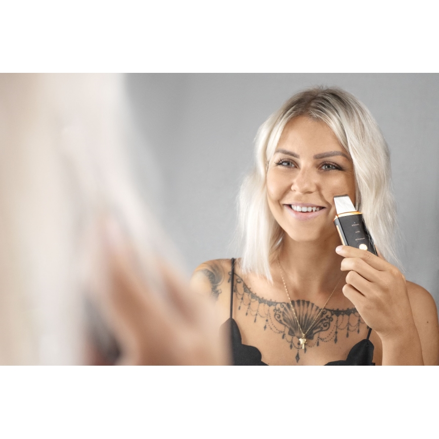 Concept PO2060 - Hudskrubber m. ultralyd (spatel) PERFECT SKIN 3,5W/5V USB 500 mAh IPX6 sort
