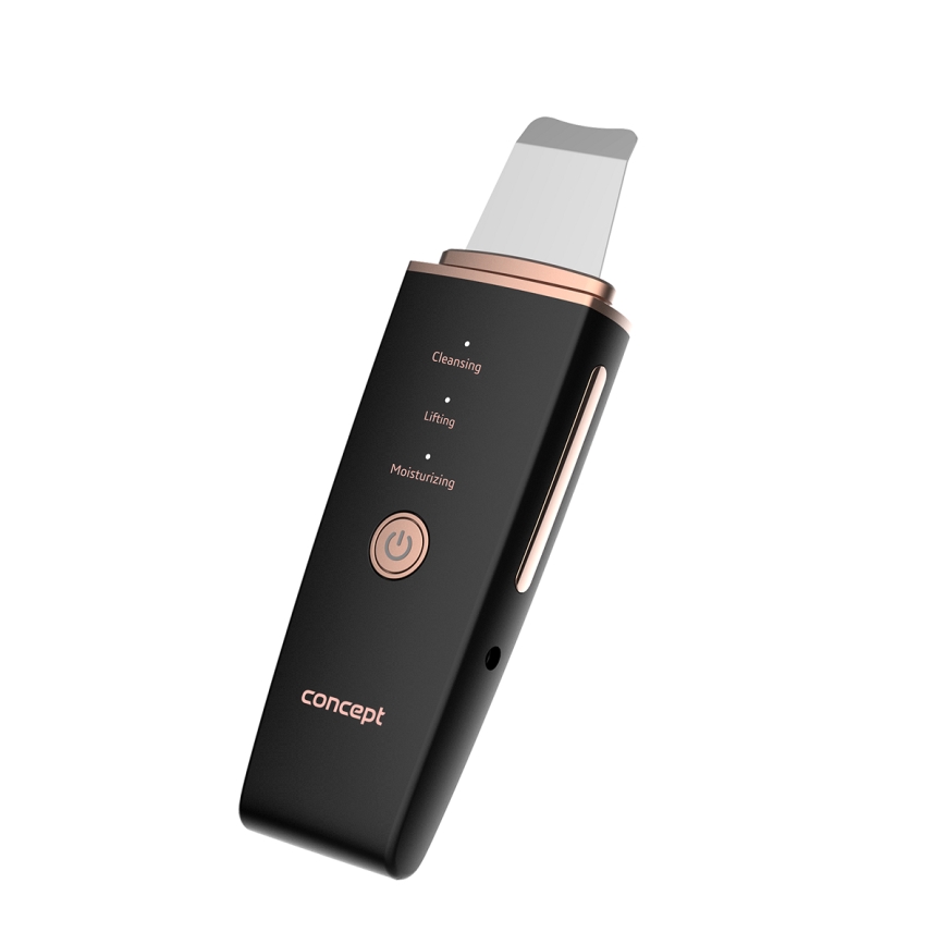 Concept PO2060 - Hudskrubber m. ultralyd (spatel) PERFECT SKIN 3,5W/5V USB 500 mAh IPX6 sort