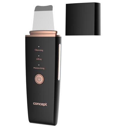 Concept PO2060 - Hudskrubber m. ultralyd (spatel) PERFECT SKIN 3,5W/5V USB 500 mAh IPX6 sort
