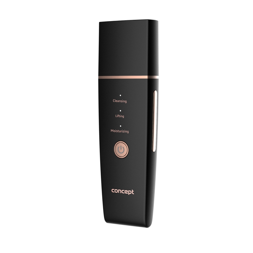 Concept PO2060 - Hudskrubber m. ultralyd (spatel) PERFECT SKIN 3,5W/5V USB 500 mAh IPX6 sort