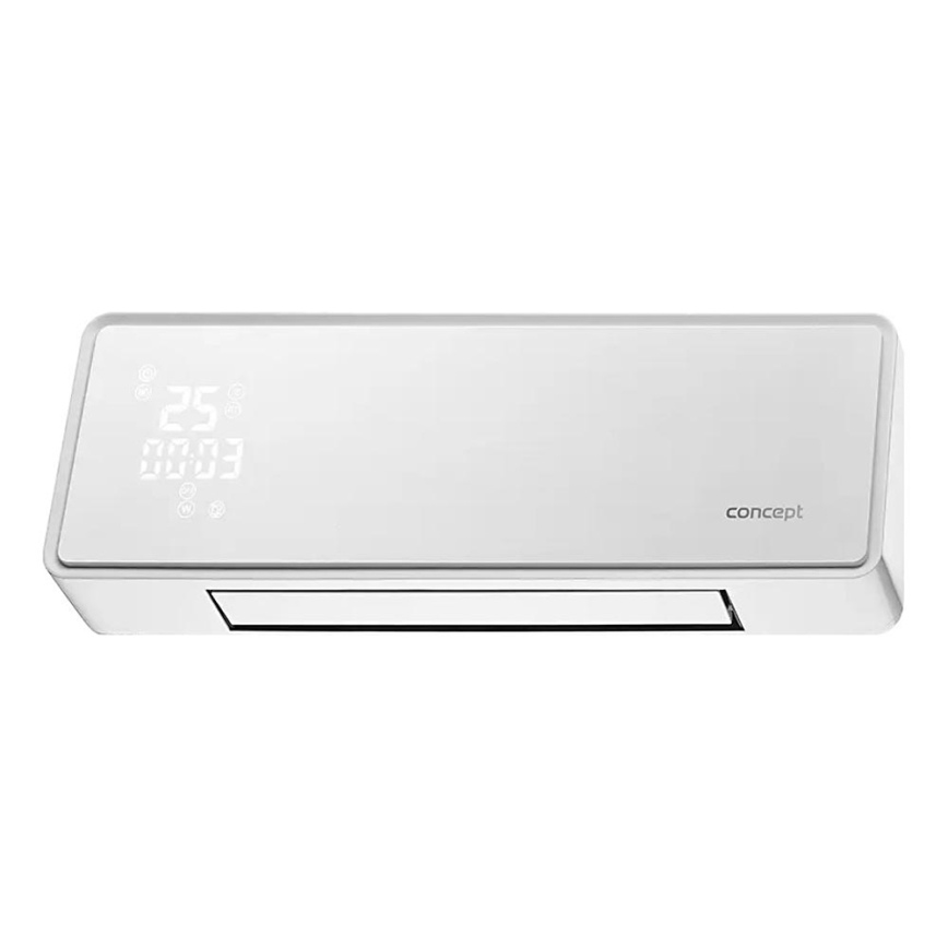 Concept QH4000 - Elektrisk varmeapparat 1000/2000W IP22 hvid + fjernbetjening