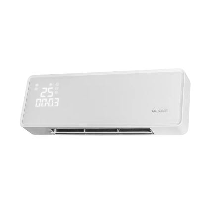 Concept QH4000 - Elektrisk varmeapparat 1000/2000W IP22 hvid + fjernbetjening