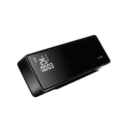 Concept QH4001 - Elektrisk varmeovn 1000/2000W IP22 sort + fjernbetjening