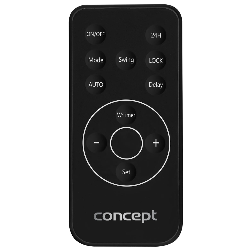 Concept QH4001 - Elektrisk varmeovn 1000/2000W IP22 sort + fjernbetjening