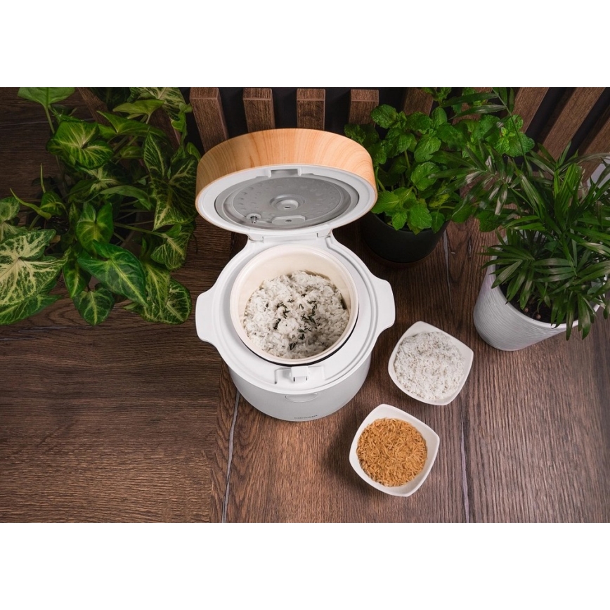 Concept RE3030 - Digital riskoger 2-i-1 380W/230V 1,5 l hvid/trælook