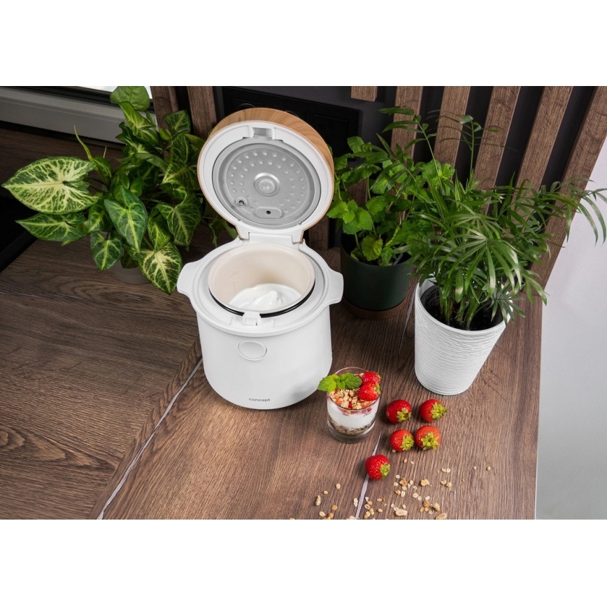 Concept RE3030 - Digital riskoger 2-i-1 380W/230V 1,5 l hvid/trælook