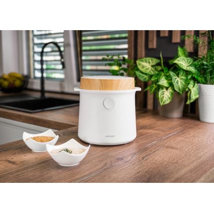 Concept RE3030 - Digital riskoger 2-i-1 380W/230V 1,5 l hvid/trælook
