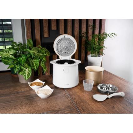 Concept RE3030 - Digital riskoger 2-i-1 380W/230V 1,5 l hvid/trælook
