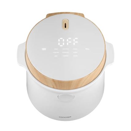 Concept RE3030 - Digital riskoger 2-i-1 380W/230V 1,5 l hvid/trælook