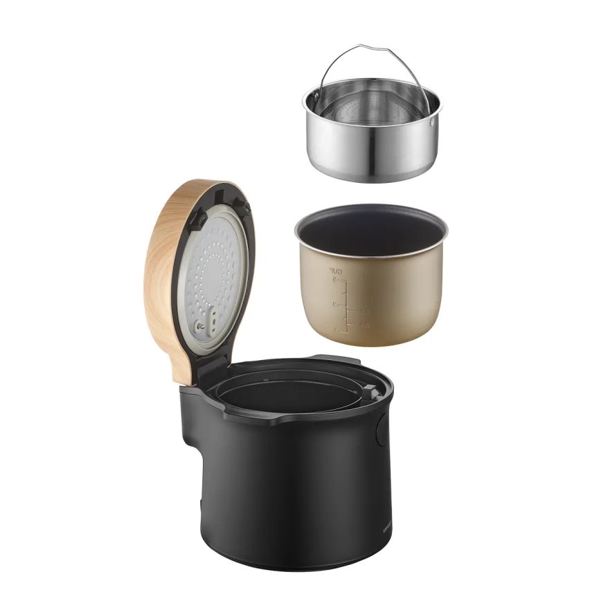 Concept RE4040 - Digital riskoger 2-i-1 450W/230V 2 l sort/trælook