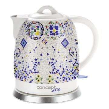 Concept RK0020 - Hurtigkogende elkedel 1,5 l, 1350 W/230 V, farverig/keramik