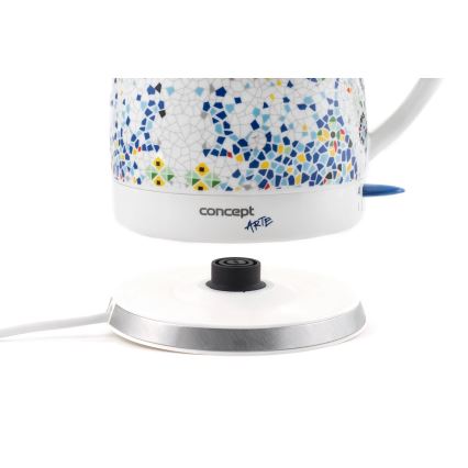 Concept RK0020 - Hurtigkogende elkedel 1,5 l, 1350 W/230 V, farverig/keramik