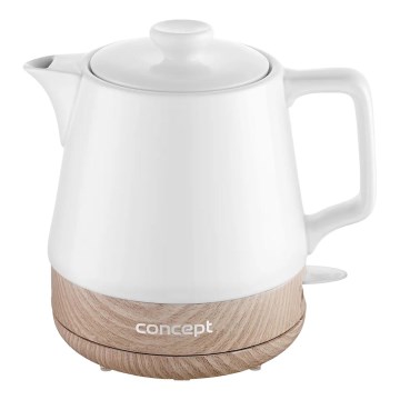 Concept RK0060 - Hurtig elkedel 1 l 1000 W/230 V hvid/keramik