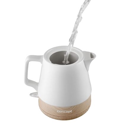 Concept RK0060 - Hurtig elkedel 1 l 1000 W/230 V hvid/keramik
